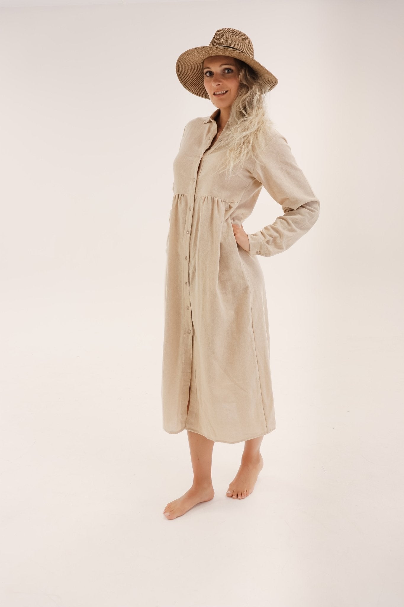 Original Hemp Shirt Dress - Wildalaya