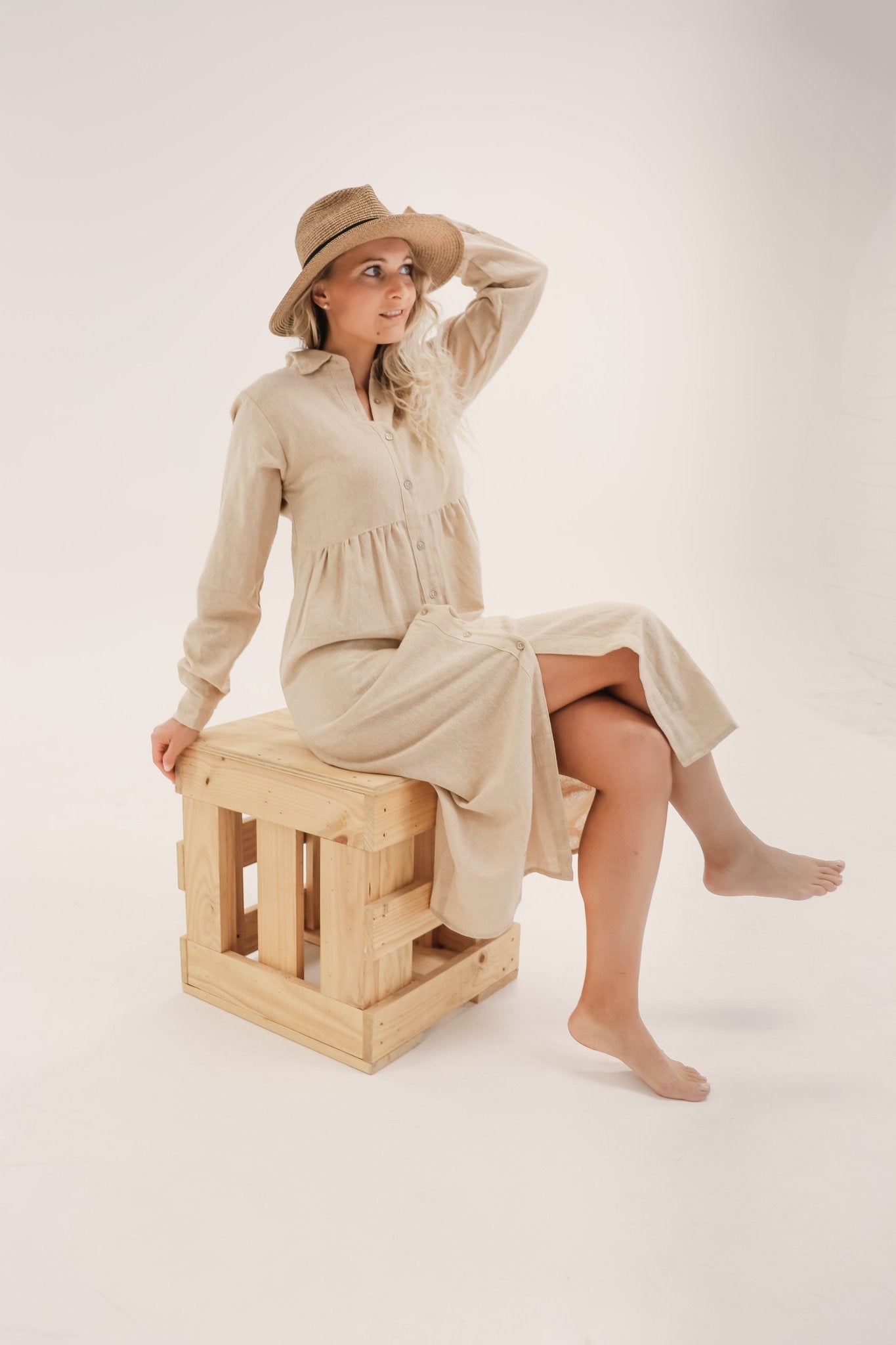 Original Hemp Shirt Dress - Wildalaya